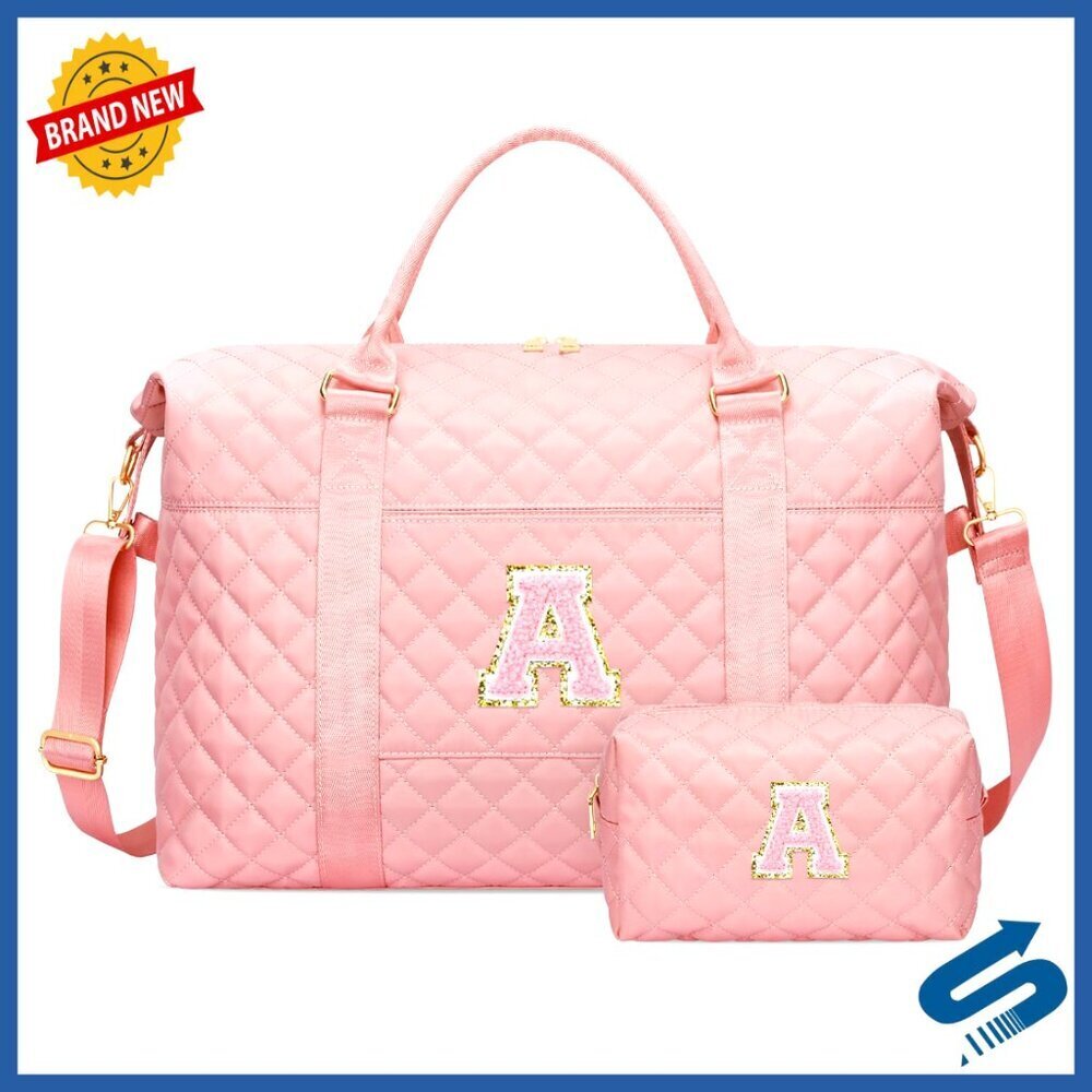 Personalized Weekender Bag with Toiletry Case, Trolley Sleeve, Waterproof Pocket